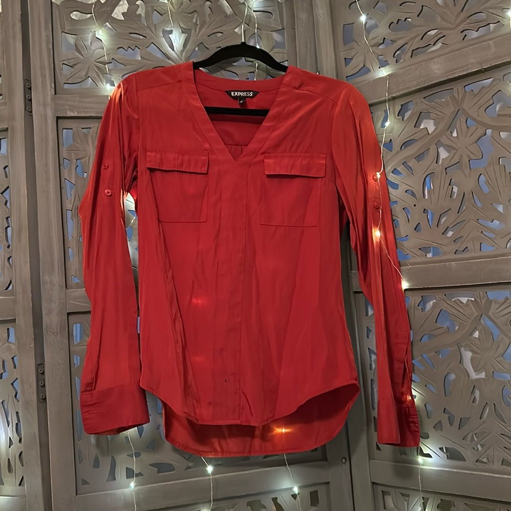 Burnt Sienna woven blouse